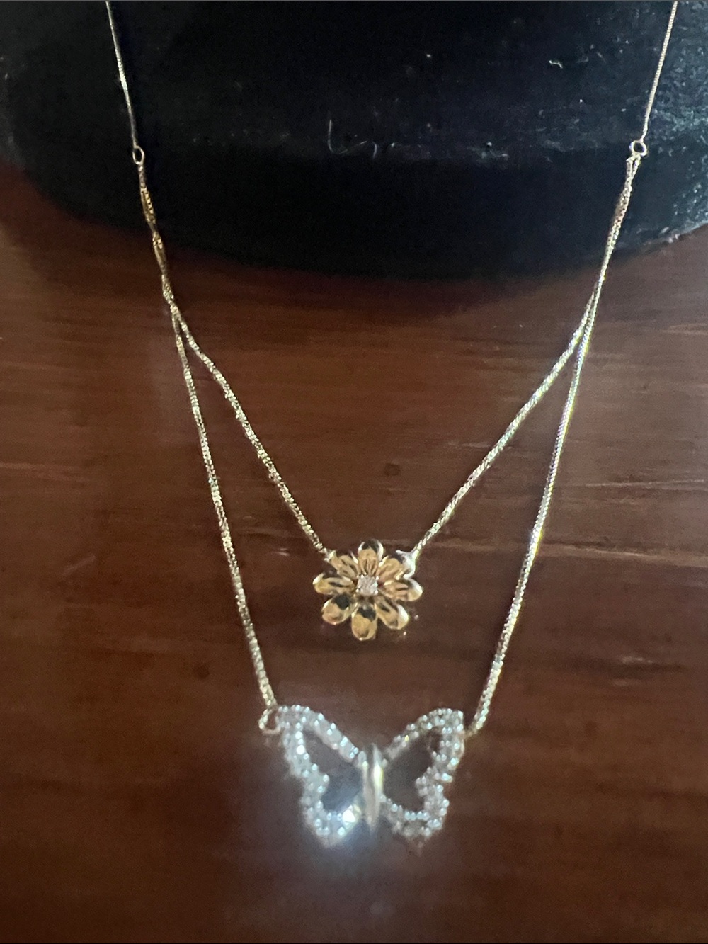 Delicate Gold Flower Layered Necklace - Women's Jewelry